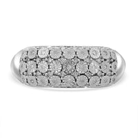 Diamond Ring in Platinum Over Sterling Silver (Size 7) 0.25 ctw