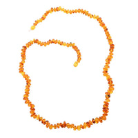 Amber Beaded Necklace 28 Inches