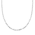 Italian Sterling Silver Paper Clip Chain Necklace 20 Inches 12.20 Grams - Sticky add to cart bar