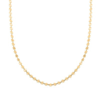 Italian 14K Yellow Gold Over Sterling Silver Arte Disco Sunflower Chain Necklace 18-20 Inches 5.80 Grams