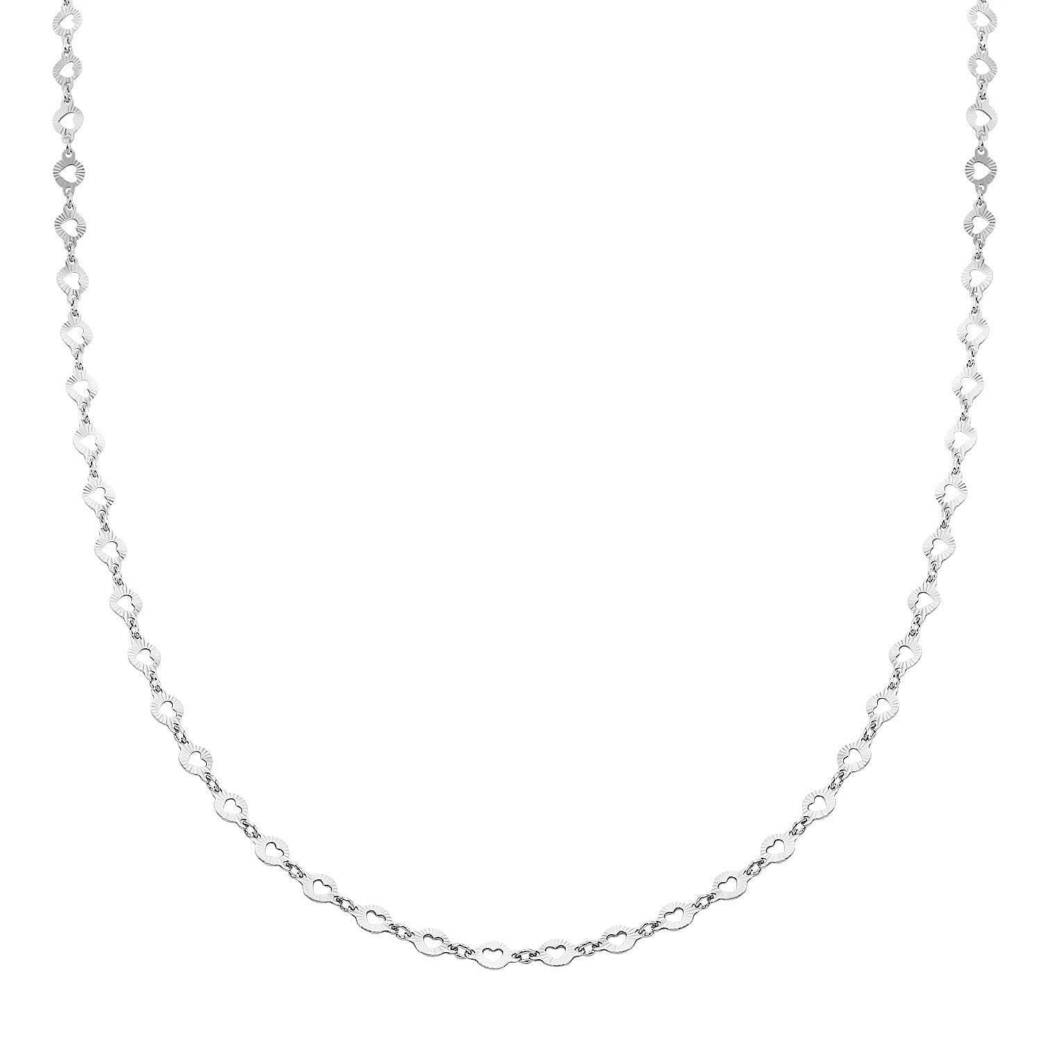 Italian Sterling Silver Arte Star Chain Necklace 24 Inches 4.90 Grams