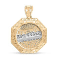 Made in America 10K Yellow and White Gold Supper Medallion Pendant 2.6 Grams - Sticky add to cart bar