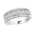 Moissanite Men's Ring in Platinum Over Sterling Silver (Size 10.0) 0.40 ctw - Sticky add to cart bar
