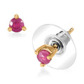 Montepuez Ruby Stud Earrings in Vermeil YG Over Sterling Silver 0.50 ctw - Sticky add to cart bar
