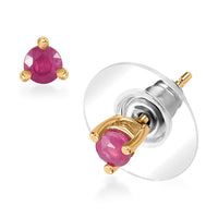 Montepuez Ruby Stud Earrings in Vermeil YG Over Sterling Silver 0.50 ctw