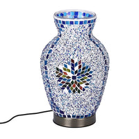 Turkish Moroccan Glass Mosaic Vase Lamp (6.7"6.7"x10.8") (5V, USB Cable, 3W)