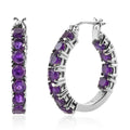 Premium African Amethyst 5.10 ctw Earrings in Stainless Steel - Sticky add to cart bar