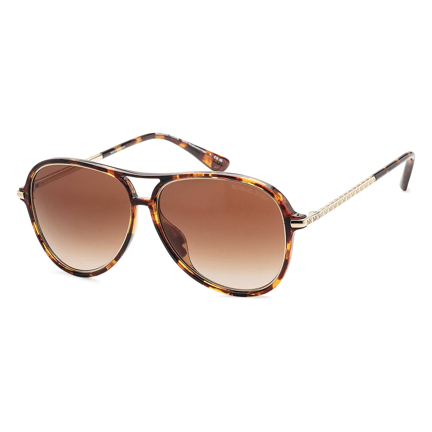 Michael Kors Women's Dark Tortoise Aviator Sunglasses with Protection Case (Ships in 8-10 Business Days)