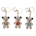 Set of 3 Sparkling Rhinestone Bear Keychain in Goldtone - Sticky add to cart bar