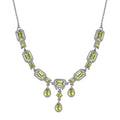 Peridot Necklace 18-20 Inches in Platinum Over Sterling Silver 7.80 ctw - Sticky add to cart bar