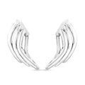 Italian Sterling Silver 3 Row Hoop Earrings 5.50 Grams - Sticky add to cart bar