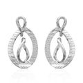 Italian Sterling Silver Infinity Double Hoop Statement Earrings 6.40 Grams - Sticky add to cart bar