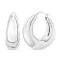 Italian Sterling Silver Bold Hoop Statement Earrings (20 g) - Sticky add to cart bar