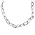 Italian Sterling Silver Paper Clip Bold Statement Necklace (18 Inches) (27.20 g) - Sticky add to cart bar