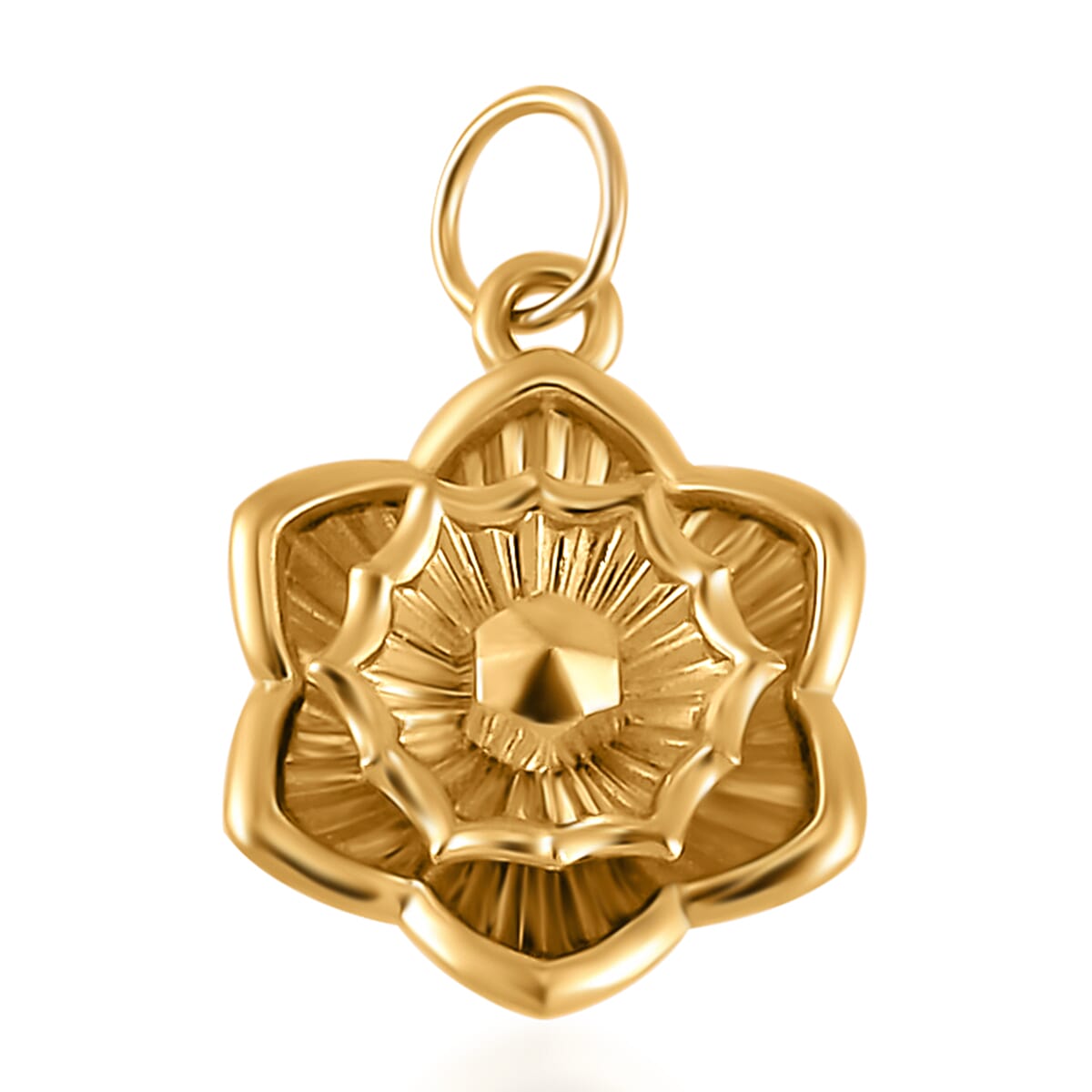 Electroform Floral Pendant without Chain in 10K Yellow Gold