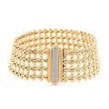 Italian Simulated Diamond Bracelet in 14K Yellow Gold Over Sterling Silver (7.50 In) 1.20 ctw - Sticky add to cart bar