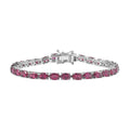 Orissa Rhodolite Garnet Tennis Bracelet in Platinum Over Sterling Silver (7.25 In) 15.65 ctw (Del. in 10-12 Days) - Sticky add to cart bar