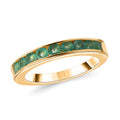 Kagem Zambian Emerald 0.85 ctw Ring in Vermeil Yellow Gold Over Sterling Silver (Size 10.0) - Sticky add to cart bar