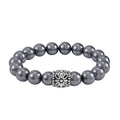 Terahertz Beaded Stretch Bracelet in Stainless Steel (6.5-7In) 115.00 ctw - Sticky add to cart bar