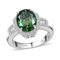 Luxoro 10K White Gold AAA Tanzania Natural Green Apatite, Diamond (G-H, I2) (0.45 cts) Ring (Size 10.0) (5.45 g) 3.60 ctw (Del in 10-12 Days) - Sticky add to cart bar