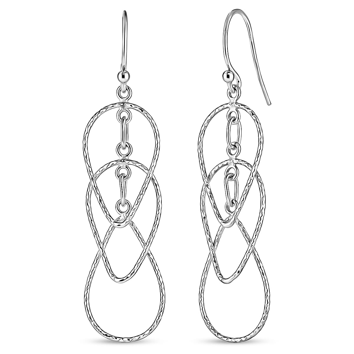 Dangle Earrings in Sterling Silver 2.70 Grams