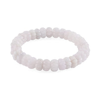 Natural Jade Carved Pumpkin Shape Stretch Bracelet 210.00 ctw