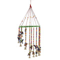 Hand Crafted Multi Color Elephant Hanging with Bells (8") - Sticky add to cart bar