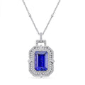 Chairman Vault Collection Certified & Appraised Rhapsody 950 Platinum AAAA Tanzanite and E-F VS Diamond Necklace 18 Inches 20.45 Grams 20.05 ctw - Sticky add to cart bar