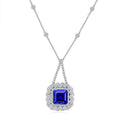Chairman Vault Collection Certified & Appraised Rhapsody 950 Platinum AAAA Tanzanite and E-F VS Diamond Necklace 18 Inches 39.27 Grams 43.35 ctw - Sticky add to cart bar