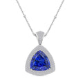 Chairman Vault Collection Certified & Appraised Rhapsody 950 Platinum AAAA Tanzanite and E-F VS Diamond Pendant Necklace 18 Inches 21.15 Grams 26.45 ctw - Sticky add to cart bar