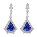 Chairman Vault Collection Certified & Appraised Rhapsody 950 Platinum AAAA Tanzanite and E-F VS Diamond Earrings 23.30 Grams 16.35 ctw - Sticky add to cart bar