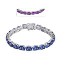 Epic Deal Color Change Fluorite (IR) Tennis Bracelet in Rhodium Over Sterling Silver (7.25 In) 33.50 ctw - Sticky add to cart bar