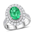 Chairman Vault Collection Certified & Appraised Rhapsody 950 Platinum AAAA Ethiopian Emerald, Diamond (E-F, VS) (1.36 cts) Ring (Size 7.0) (10.35 g) 3.75 ctw - Sticky add to cart bar