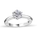 Moissanite Ring in Platinum Over Sterling Silver 1.00 ctw - Sticky add to cart bar