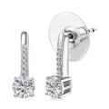 Moissanite Earrings in Platinum Over Sterling Silver 1.00 ctw - Sticky add to cart bar