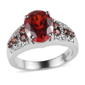 Simulated Red Diamond Ring in Stainless Steel (Size 10.0) 4.90 ctw - Sticky add to cart bar