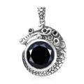Artisan Crafted Thai Black Spinel Dragon Pendant in Sterling Silver 13.65 ctw - Sticky add to cart bar