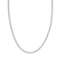 Sterling Silver Textured Chevron Chain Necklace 18 Inches 3.90 Grams - Sticky add to cart bar