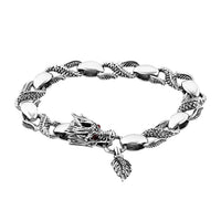 Bali Legacy Mozambique Garnet Dragon Head Bracelet in Sterling Silver (6.50 In) 0.15 ctw