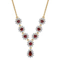 D'Joy Ofiki Rubellite and Moissanite Necklace 18-20 Inches in Vermeil Yellow Gold Over Sterling Silver 2.00 ctw - Sticky add to cart bar