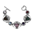 Sajen Silver Galilea Rose Quartz and Multi Gemstone Bracelet in Sterling Silver (7.25 In) 39.10 ctw - Sticky add to cart bar