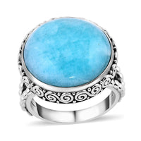 Sajen Silver Amazonite Ring in Sterling Silver (Size 10) 20.30 ctw
