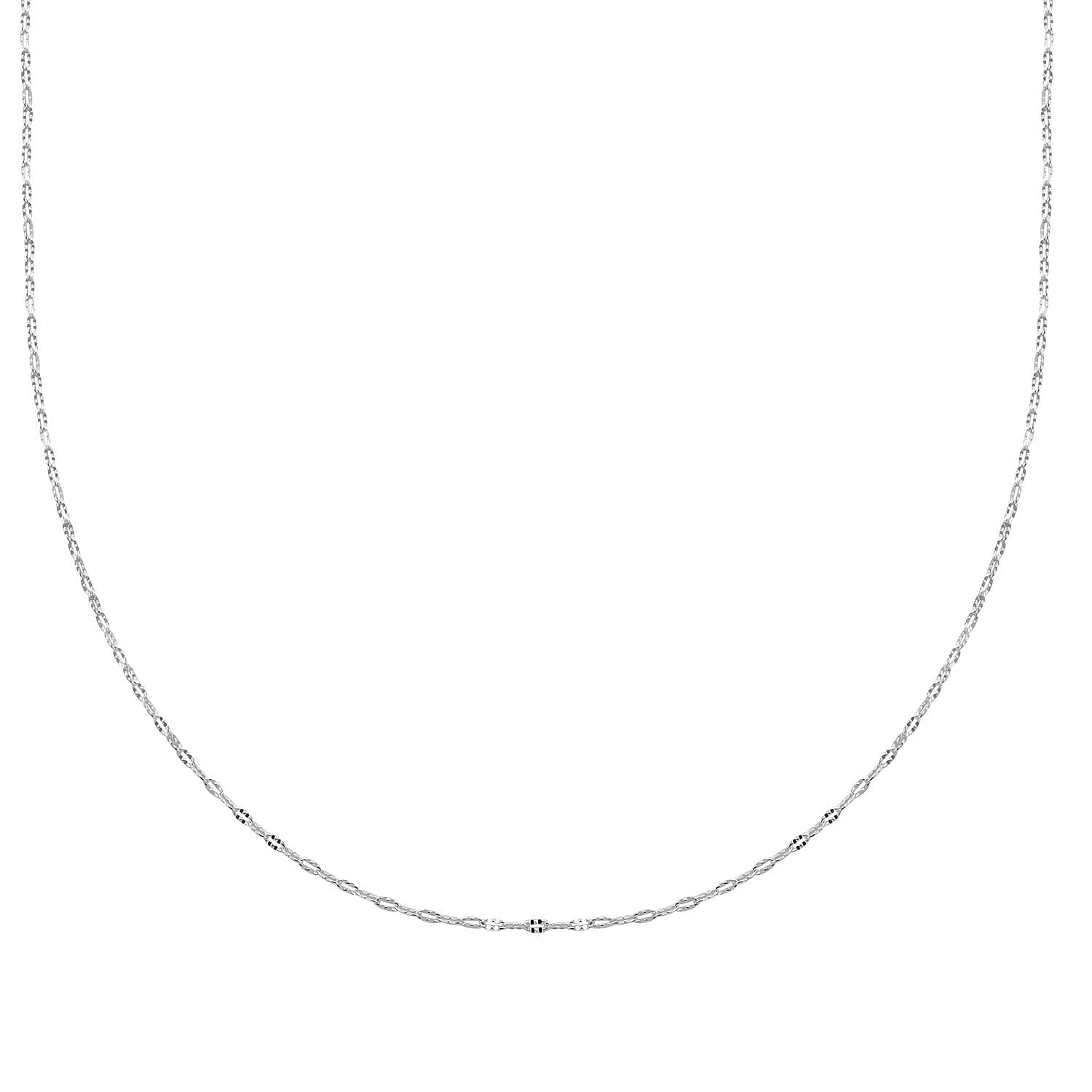 Sterling Silver Oval Daisy Chain Necklace 24 Inches 3 Grams