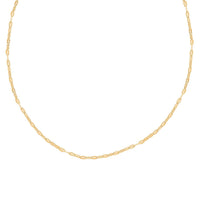 14K Yellow Gold Over Sterling Silver Oval Daisy Chain Necklace 24 Inches 3 Grams