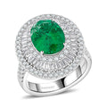 Chairman Vault Collection Certified & Appraised Rhapsody 950 Platinum AAAA Kagem Zambian Emerald, Diamond (E-F, VS) (1.75 cts) Ring (Size 7.0) (14.40 g) 5.40 ctw - Sticky add to cart bar