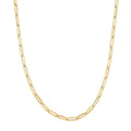 Italian 10K Yellow Gold Paperclip Necklace 18-20 Inches 2.90 Grams - Sticky add to cart bar