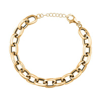 Italian 10K Yellow Gold Link Bracelet (7-8In) 5.7 Grams