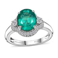 Rhapsody 950 Platinum AAAA Kagem Zambian Emerald, Diamond (E-F, VS2) (0.33 cts) Ring (Size 10.0) (5.85 g) 3.10 ctw - Sticky add to cart bar
