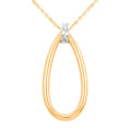 Italian 10K Yellow and White Gold Drop Necklace 18-20 Inches 1.40 Grams - Sticky add to cart bar