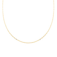 24K Yellow Gold Cable Link Chain Necklace 20 Inches 3 Grams